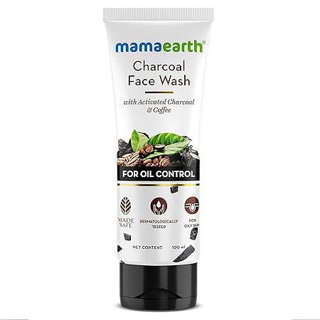 Mamaearth Charcoal Face Wash with Activated Charcoal & Coffee for Oil Control (100ml)