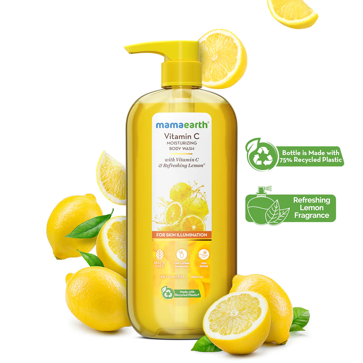Vitamin C Moisturizing Body Wash with Vitamin C & Refreshing Lemon for Skin Illumination - 500 ml