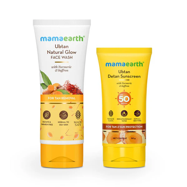 Mamaearth Ubtan Cleanse & Sun-Shield Combo