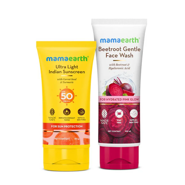 Mamaearth Tan-Free Pink Glow Combo Beetroot