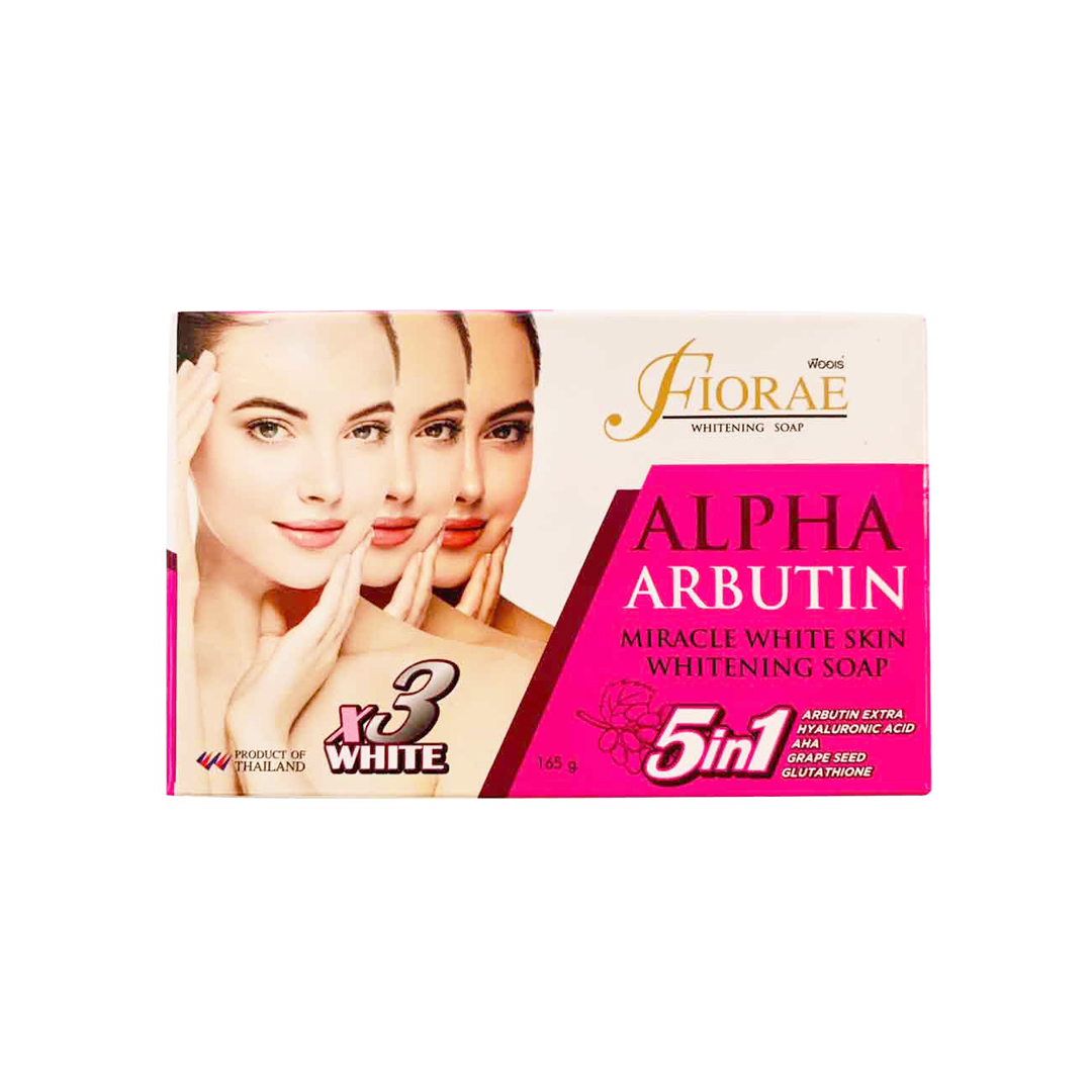FIORAE ALPHA ARBUTIN 5 in 1 Miracle Whitening Soap-165 Gm (Thailand)