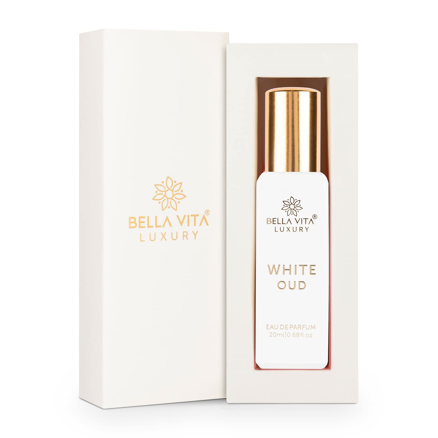 Bella Vita Luxury White Oud | Long Lasting Unisex EDP 20ml | with Orange, Patchouli, Musk | Oud & Fruity Premium Fragrance Perfume for Unisex | Great for Everyday Use