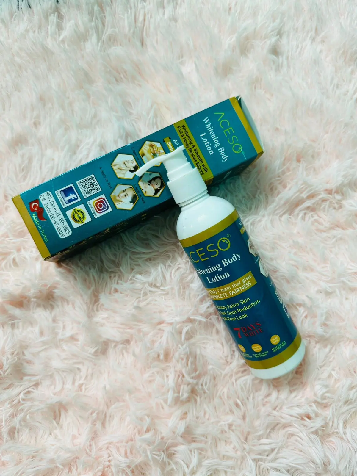 Aceso Whitening Body Lotion for Women Moisturizing Skin Care with Long-Lasting Effects for All Skin Types Fragrance-Free