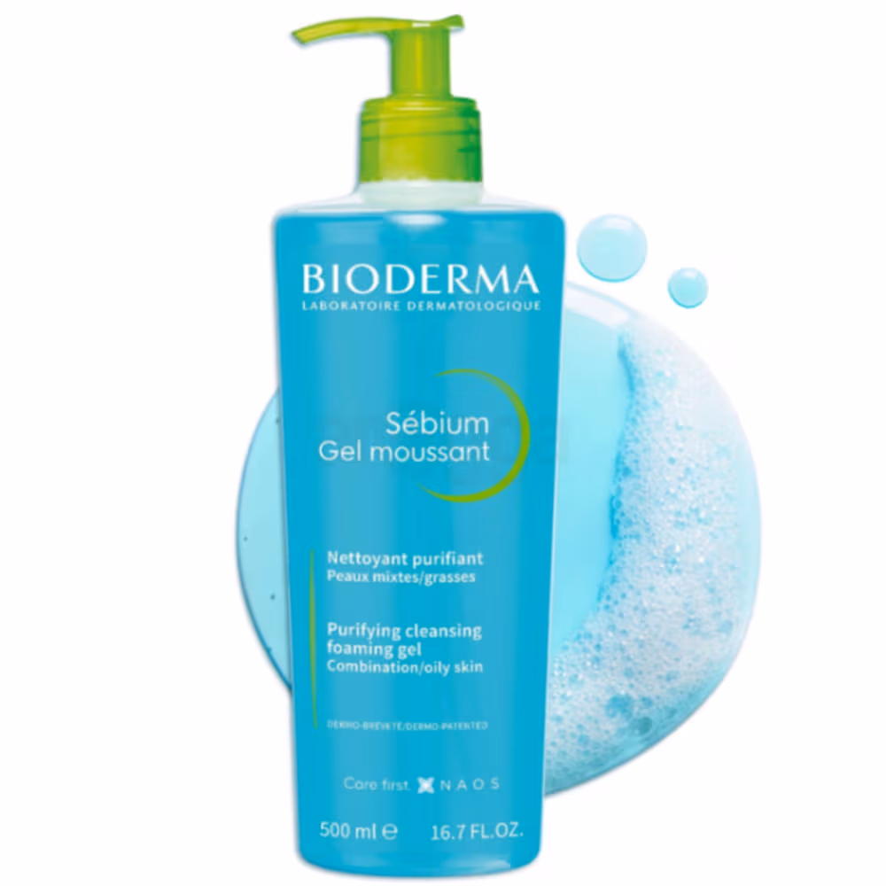 Bioderma Sébium Gel Moussant Purifying Cleansing Foaming Gel for Combination & Oily Skin 200ml