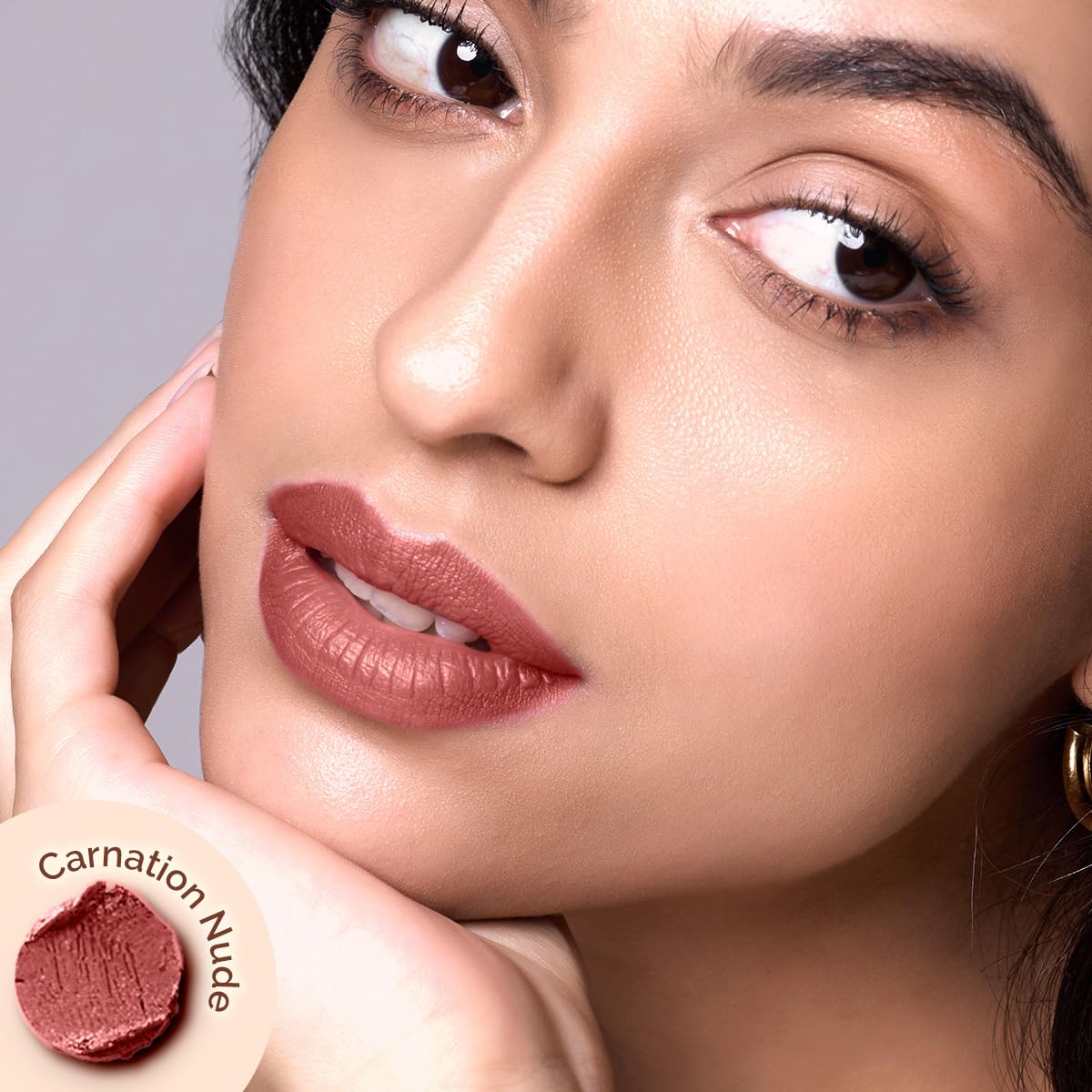 Moisture Matte Long Stay Lipstick - 2g | Carnation Nude| Mamaearth