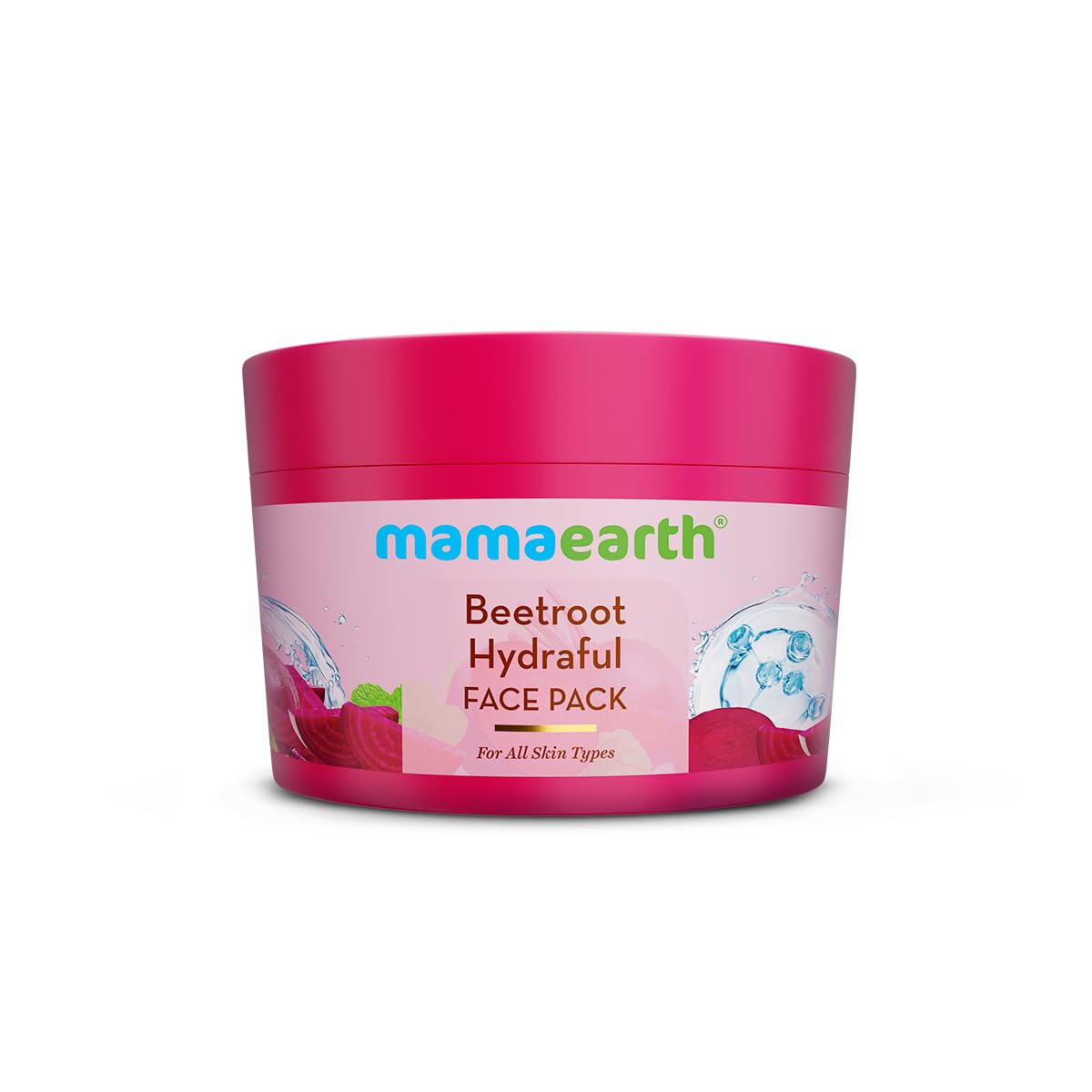 Mamaearth Beetroot Hydraful Face Pack with Beetroot & Hyaluronic Acid for All Skin Types - 200 g