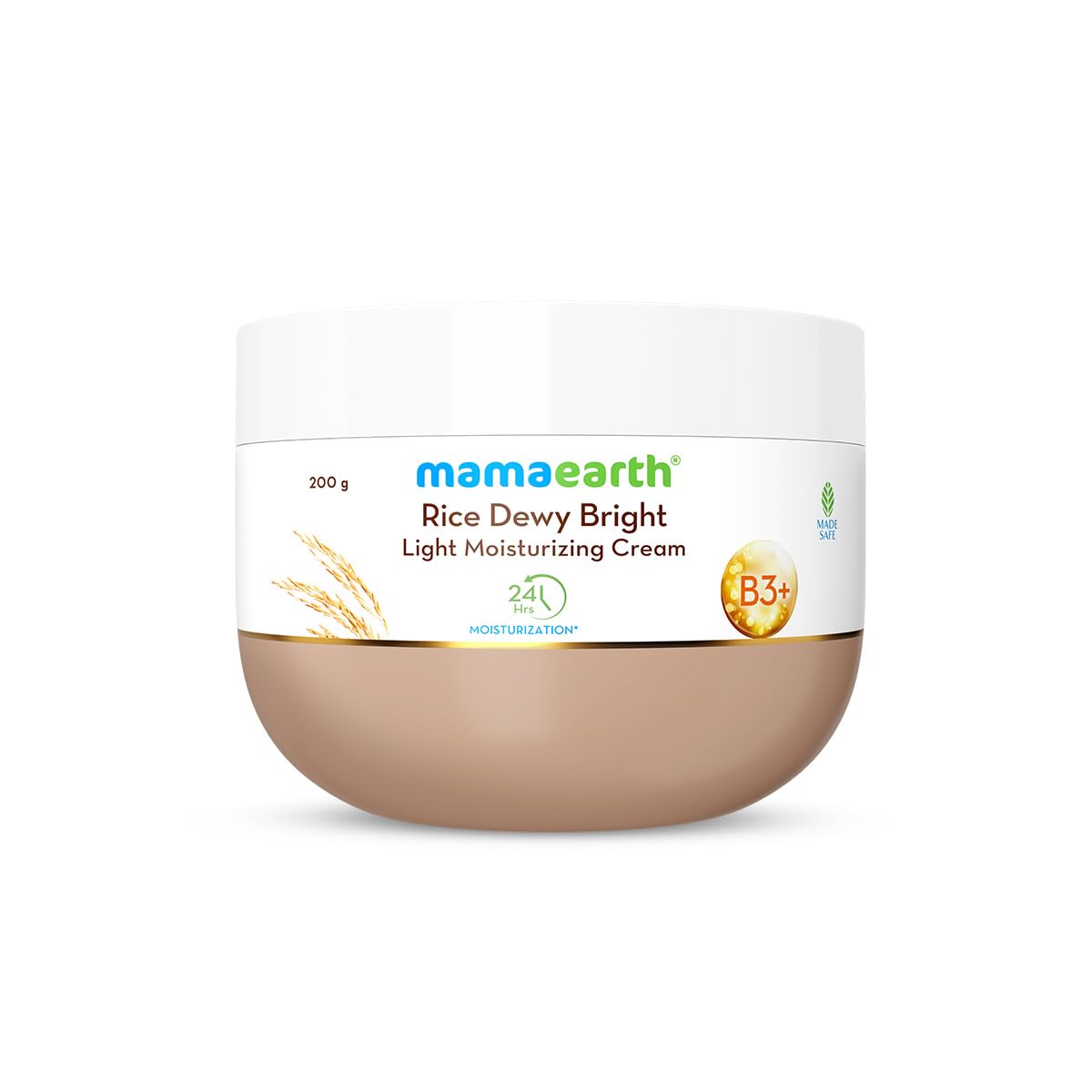 Rice Dewy Bright Light Moisturizing Cream With Rice Water & Niacinamide For Glass-Skin - 200gm