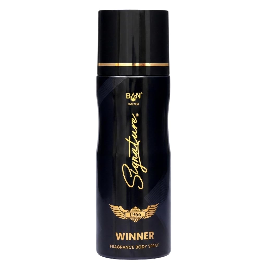 SIGNATURE WINNER Deodorant 150 ml Unisex | Luxury Body Spray Long Lasting Oriental Floral Fragrance with Black Truffle, Ylang Ylang, Patchouli & Vanilla | Premium Daily Use Freshness Odor Protection