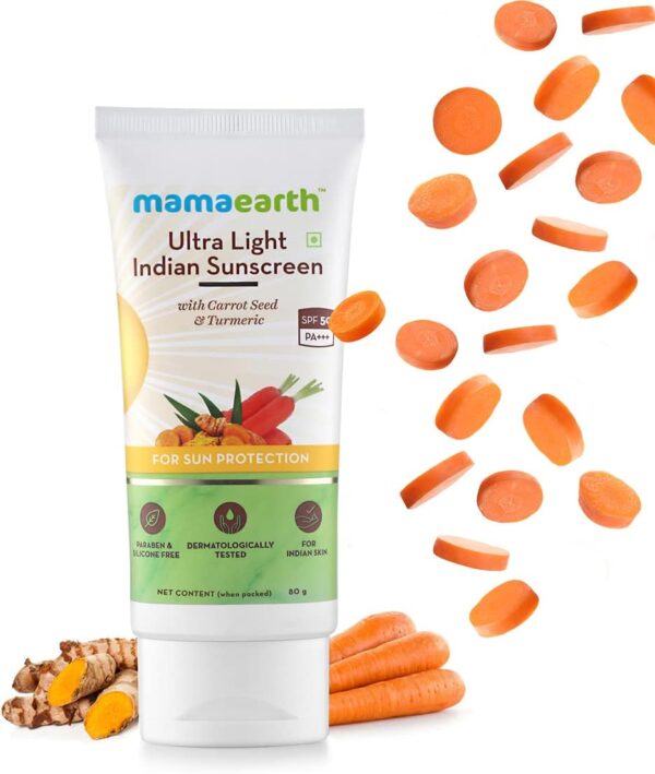 Mama Earth Ultra Light Indian Sunscreen-80ml