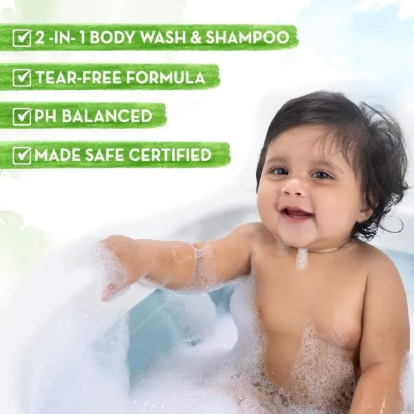 Mamaearth Milky Soft Head to Toe Wash With Oats, Milk, and Calendula for Babies- 400 ml