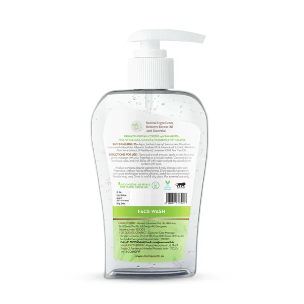 Mamaearth Tea Tree Face Wash with Neem for Acne and Pimples - 250 ml