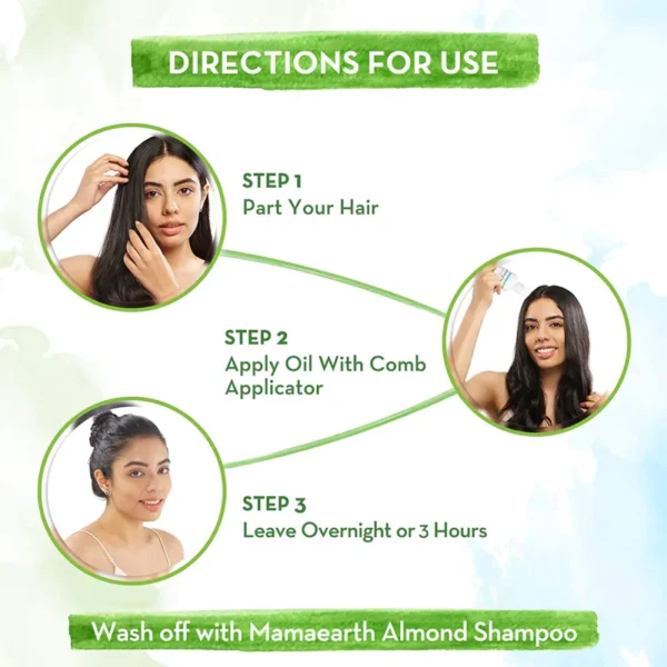 Mamaearth Almond Hair Oil with Cold Pressed Almond Oil & Vitamin E for Healthy Hair Growth