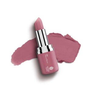 Mamaearth Creamy Matte Long Stay Lipstick with Murumuru Butter and Vitamin E for 8-Hour Long Stay (Flakeproof & Non-Drying | Intense Color Payoff) - 4.2g (Mauve Bloom)