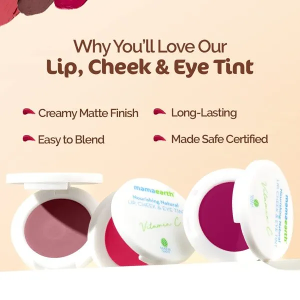 Mamaearth Nourishing Natural Lip Cheek & Eye Tint