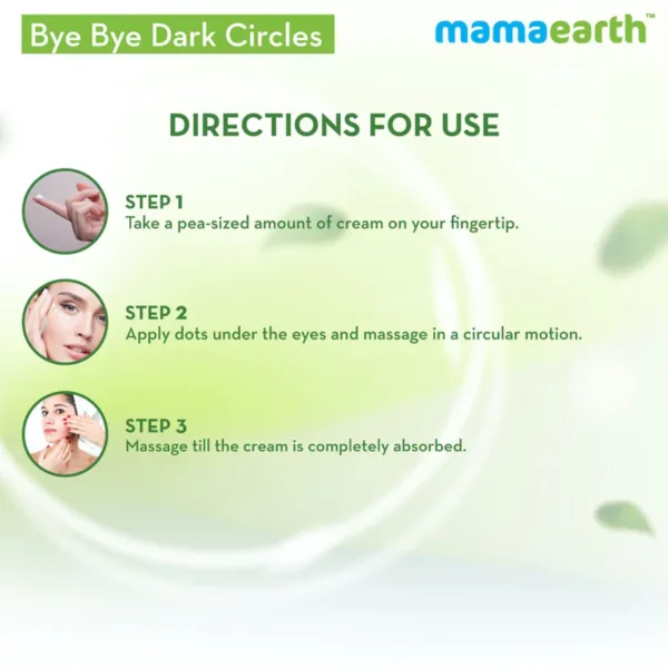 Mamaearth bye bye dark circles eye cream with cucumber & peptides for dark circles