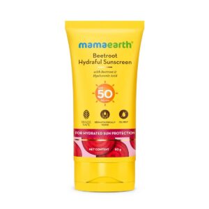 Mamaearth Beetroot Hydraful Sunscreen With Hyaluronic Acid - 50 g