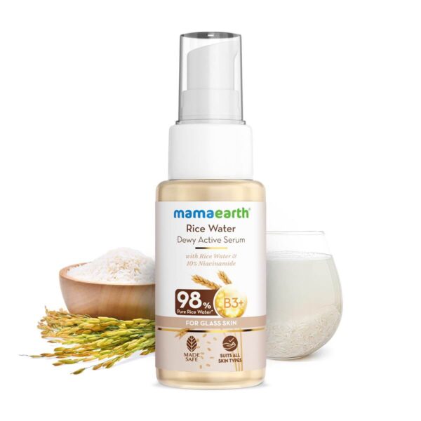 Mamaearth Rice Water Dewy Active Serum with 10% Niacinamide, Rice Water & Hyaluronic Acid - 50 ml